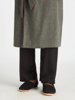 Men's Slippers Crawford Suede Sheepskin Black -Derek Rose Shop 0500 CRAW001BLA 1327