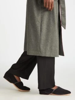 Men's Slippers Crawford Suede Sheepskin Black -Derek Rose Shop 0500 CRAW001BLA 1337