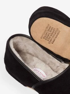 Men's Slippers Crawford Suede Sheepskin Black -Derek Rose Shop 0500 CRAW001BLA 3