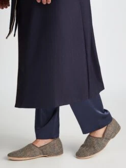 Men's Slippers Crawford 2 Harris Tweed Sheepskin Beige -Derek Rose Shop 0500 CRAW002BEI 32761