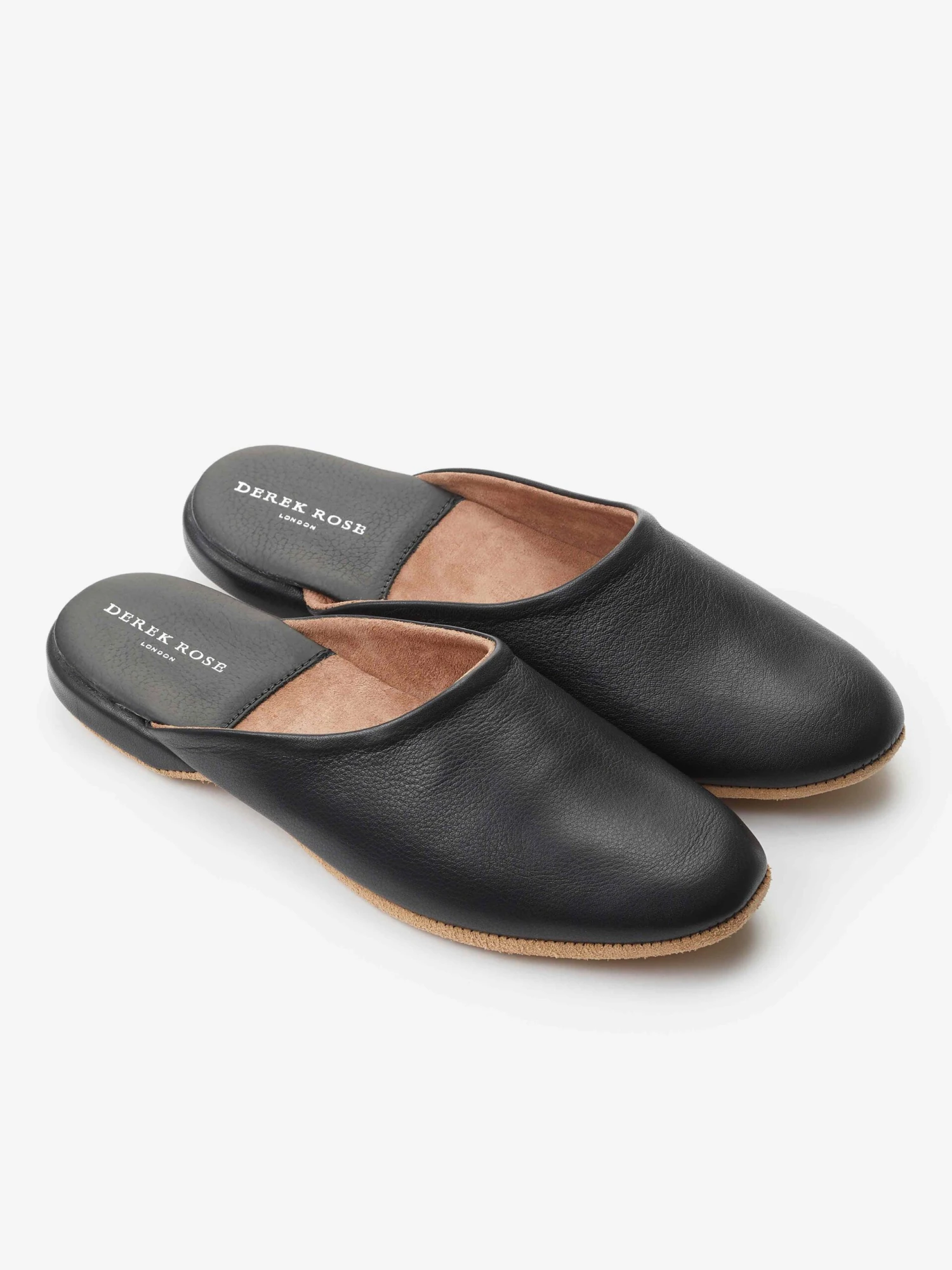Men's Mule Slippers Morgan Calfskin Leather Black 3 Men's Mule Slippers Morgan Calfskin Leather Black
