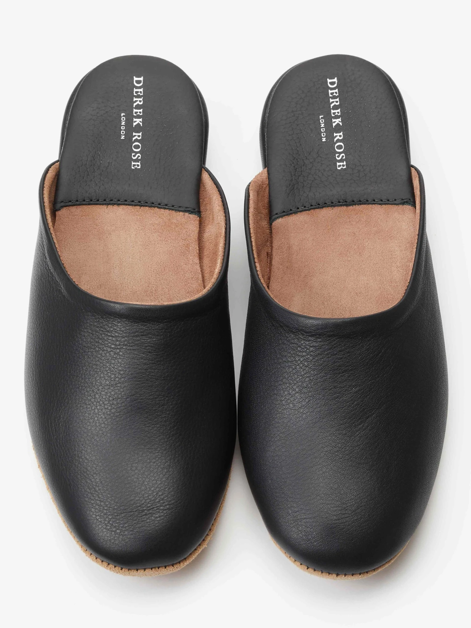 Men's Mule Slippers Morgan Calfskin Leather Black 6 Men's Mule Slippers Morgan Calfskin Leather Black - Image 4