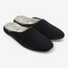 Men's Mule Slippers Douglas Suede Sheepskin Black -Derek Rose Shop 0504 DOUG001BLA A