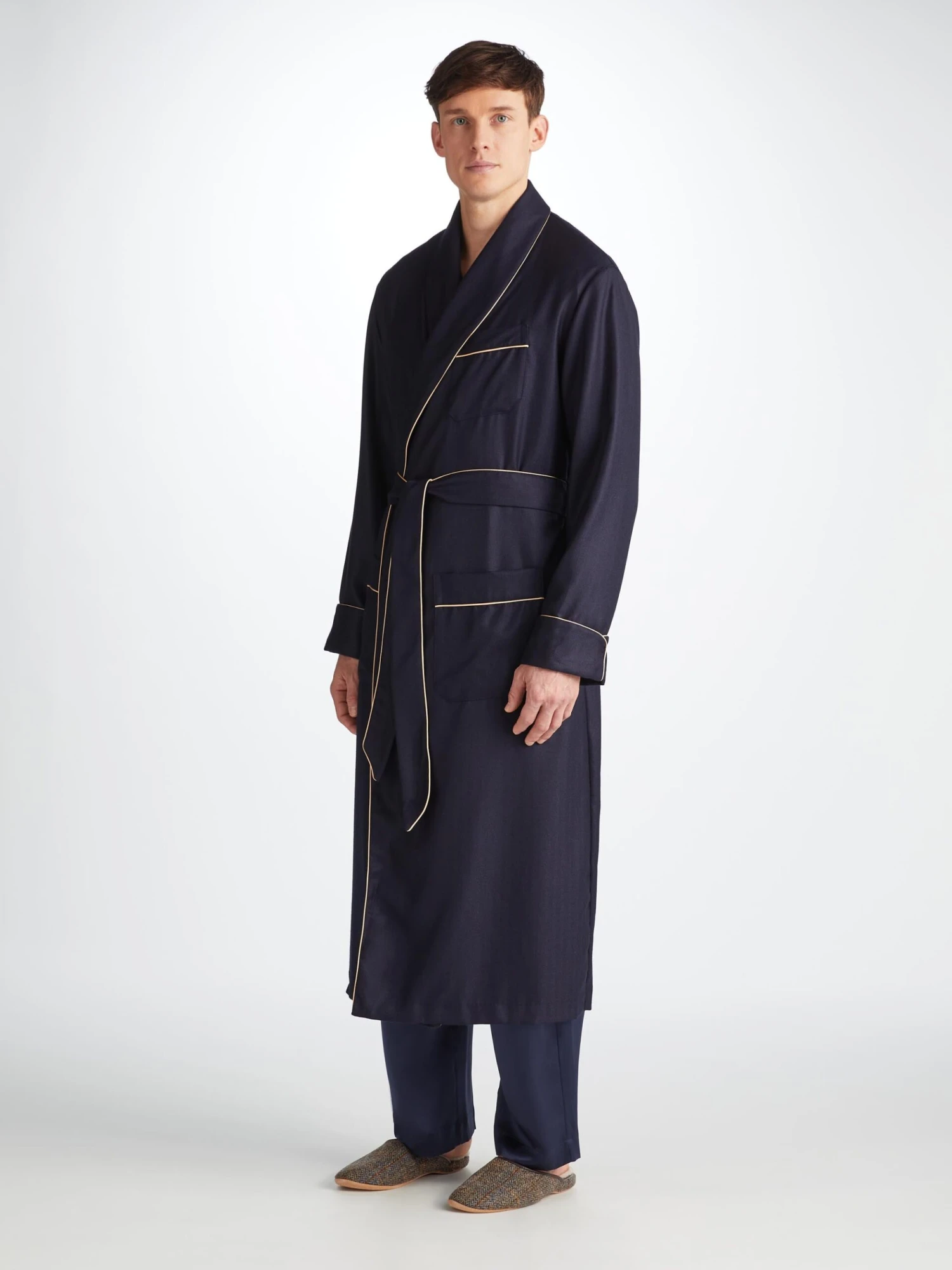 Men's Mule Slippers Douglas 2 Harris Tweed Sheepskin Beige 4 Men's Mule Slippers Douglas 2 Harris Tweed Sheepskin Beige - Image 2