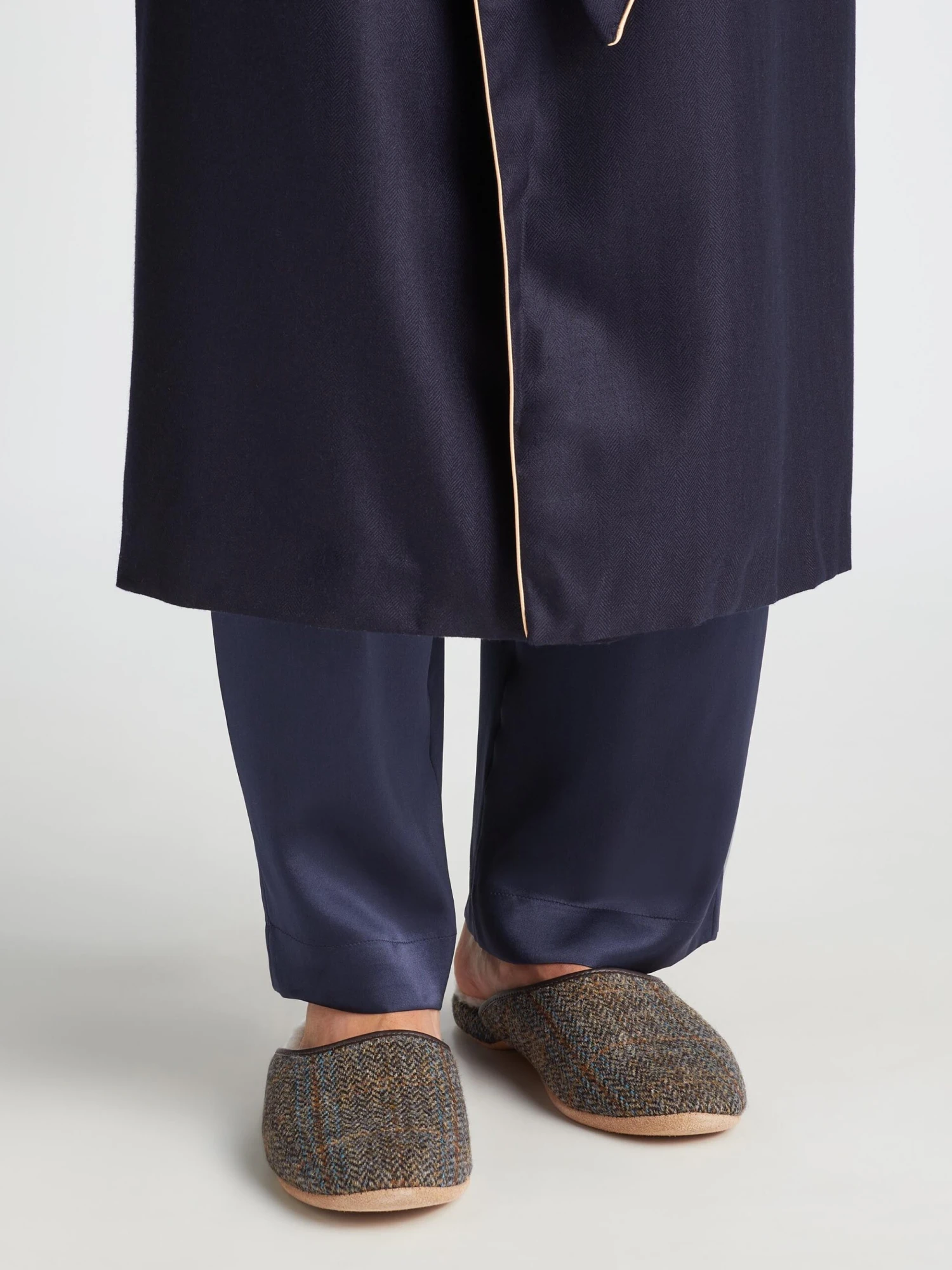 Men's Mule Slippers Douglas 2 Harris Tweed Sheepskin Beige 8 Men's Mule Slippers Douglas 2 Harris Tweed Sheepskin Beige - Image 6