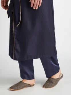 Men's Mule Slippers Douglas 2 Harris Tweed Sheepskin Beige 10 Men's Mule Slippers Douglas 2 Harris Tweed Sheepskin Beige -Derek Rose Shop 0504 DOUG002BEI 37808