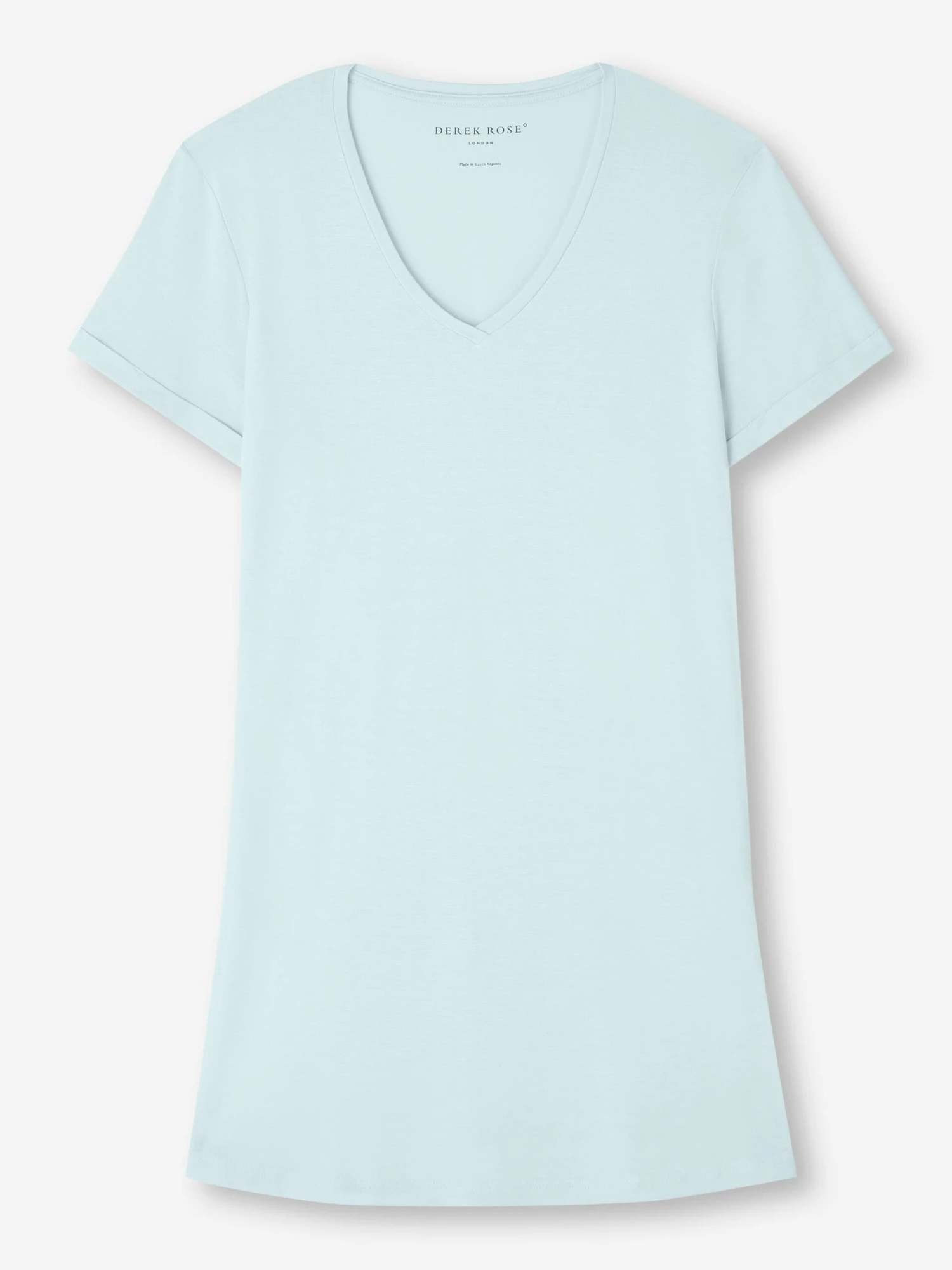 Women's V-Neck Sleep T-Shirt Lara Micro Modal Stretch Ice Blue 4 Women's V-Neck Sleep T-Shirt Lara Micro Modal Stretch Ice Blue - Image 2