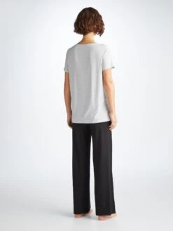 Women's T-Shirt Ethan Micro Modal Stretch Silver 12 Women's T-Shirt Ethan Micro Modal Stretch Silver -Derek Rose Shop 1227 ETHA001SIL 10931