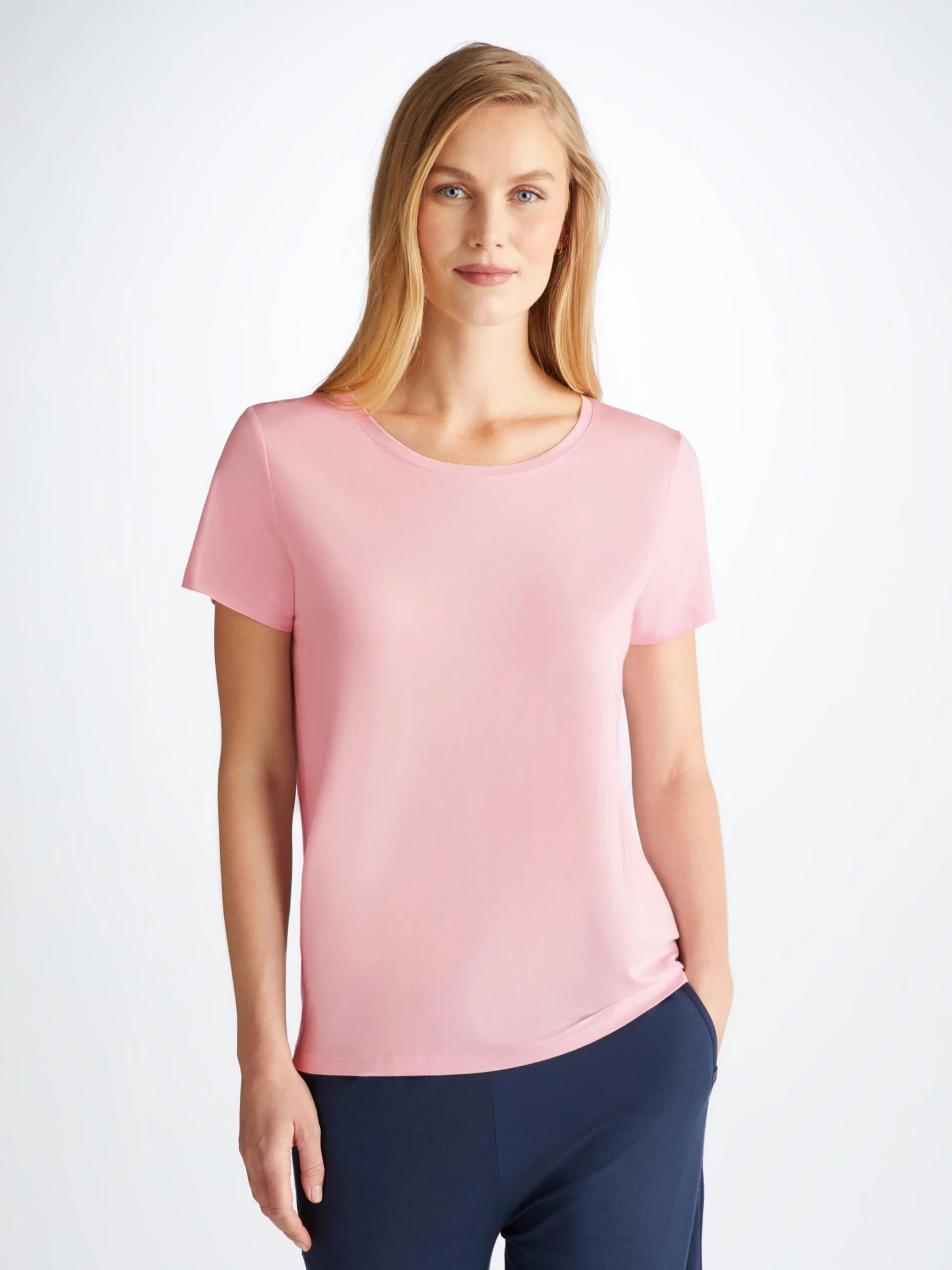 Women's T-Shirt Lara Micro Modal Stretch Pink 3 Women's T-Shirt Lara Micro Modal Stretch Pink
