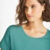 Women's T-Shirt Lara Micro Modal Stretch Teal 2 Women's T-Shirt Lara Micro Modal Stretch Teal -Derek Rose Shop 1227 LARA002GRE2169