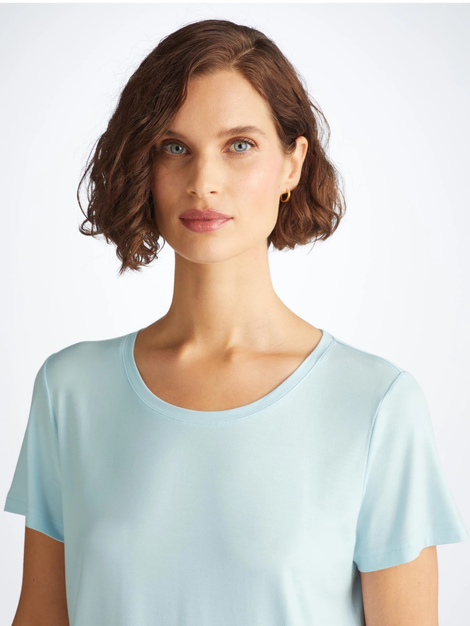 Women's T-Shirt Lara Micro Modal Stretch Ice Blue 7 Women's T-Shirt Lara Micro Modal Stretch Ice Blue - Image 5