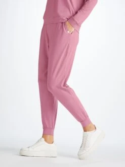 Women's Track Pants Basel Micro Modal Stretch Orchid Purple -Derek Rose Shop 1245 BASE017PUR 9081