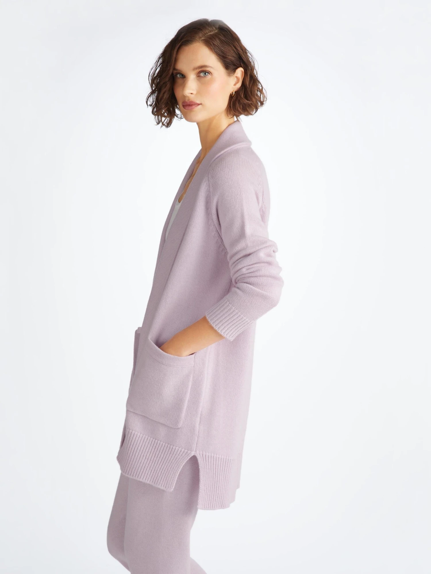 Women's Cardigan Nina Cashmere Lilac 5 Women's Cardigan Nina Cashmere Lilac - Image 3