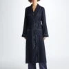 Women's Dressing Gown Duke Cashmere Navy 1 Women's Dressing Gown Duke Cashmere Navy -Derek Rose Shop 1285 DUKE001NAV 10483