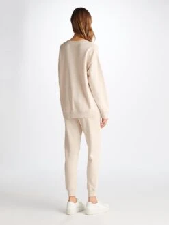 Women's Sweatpants Quinn Cotton Modal Stretch Oat -Derek Rose Shop 1502 QUIN001CRE 1959