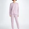 Women's Sweatpants Quinn Cotton Modal Lilac -Derek Rose Shop 1502 QUIN001LIL 8142