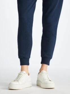 Women's Sweatpants Quinn Cotton Modal Stretch Navy 15 Women's Sweatpants Quinn Cotton Modal Stretch Navy -Derek Rose Shop 1502 QUIN001NAV 14197