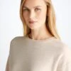 Women's Sweatshirt Quinn Cotton Modal Stretch Oat 1 Women's Sweatshirt Quinn Cotton Modal Stretch Oat -Derek Rose Shop 1509 QUIN001CRE 13901