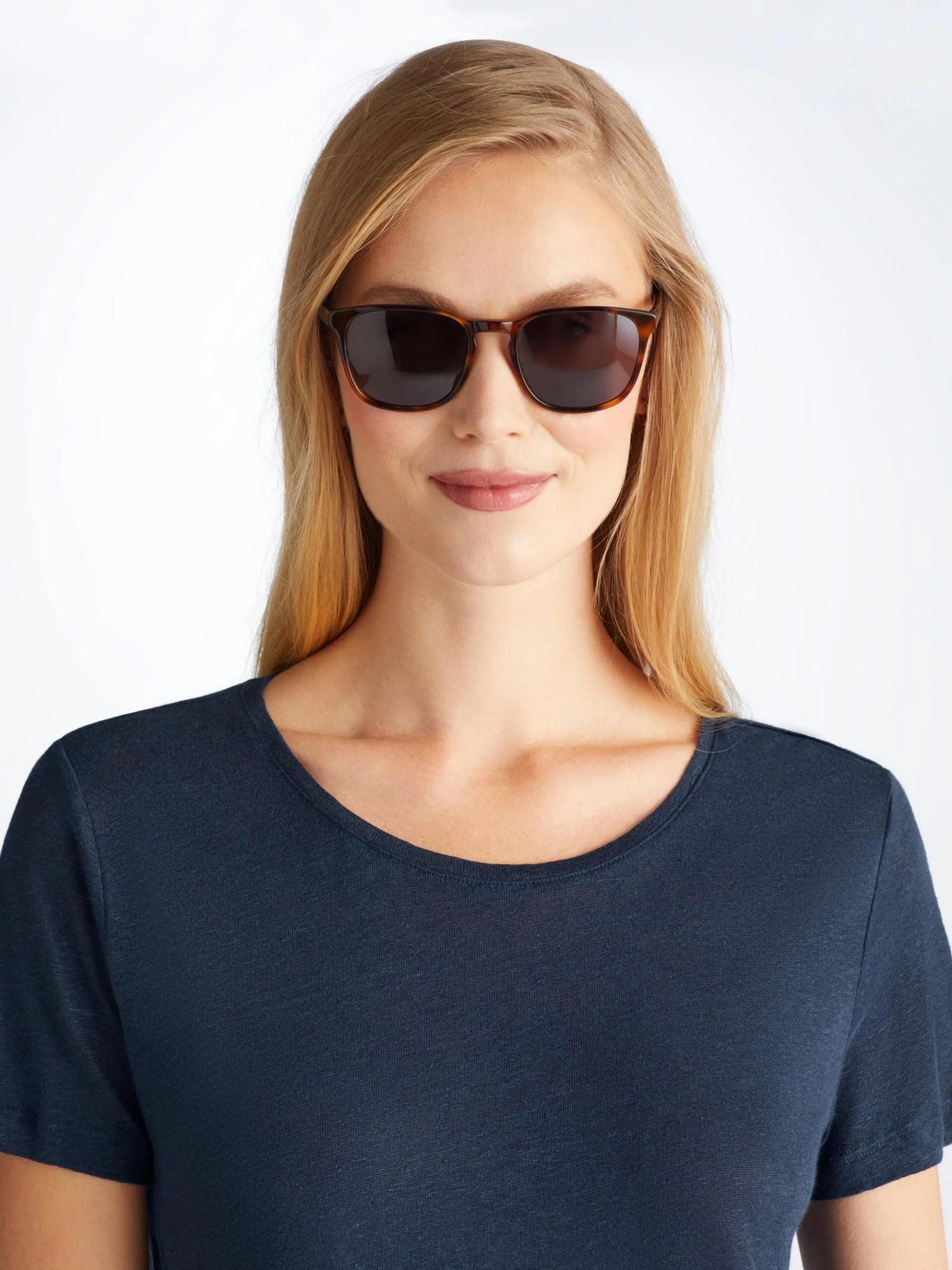 Women's T-Shirt Jordan Linen Navy 9 Women's T-Shirt Jordan Linen Navy - Image 7