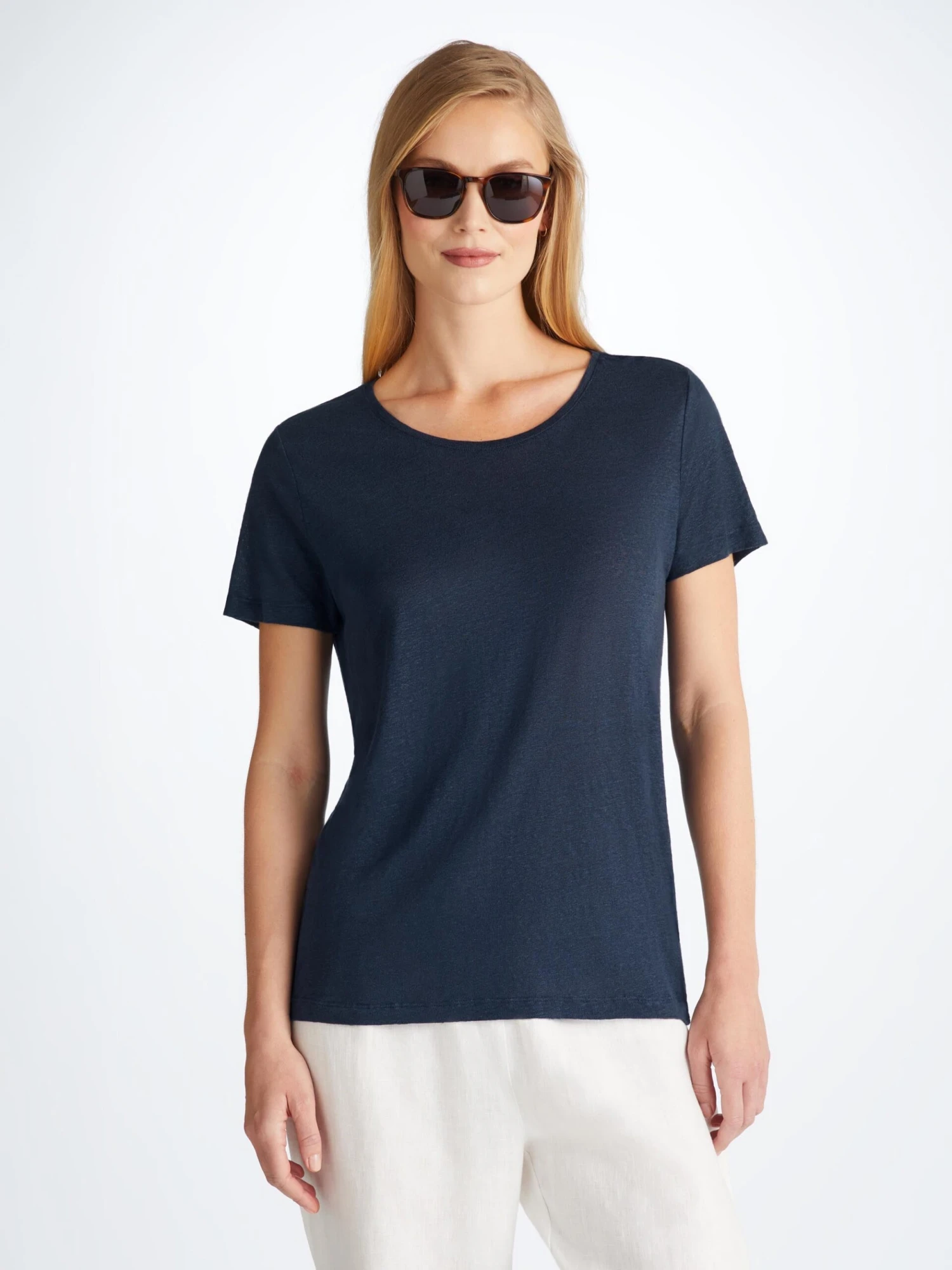 Women's T-Shirt Jordan Linen Navy 3 Women's T-Shirt Jordan Linen Navy