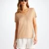 Women's V-Neck T-Shirt Jordan Linen Sand