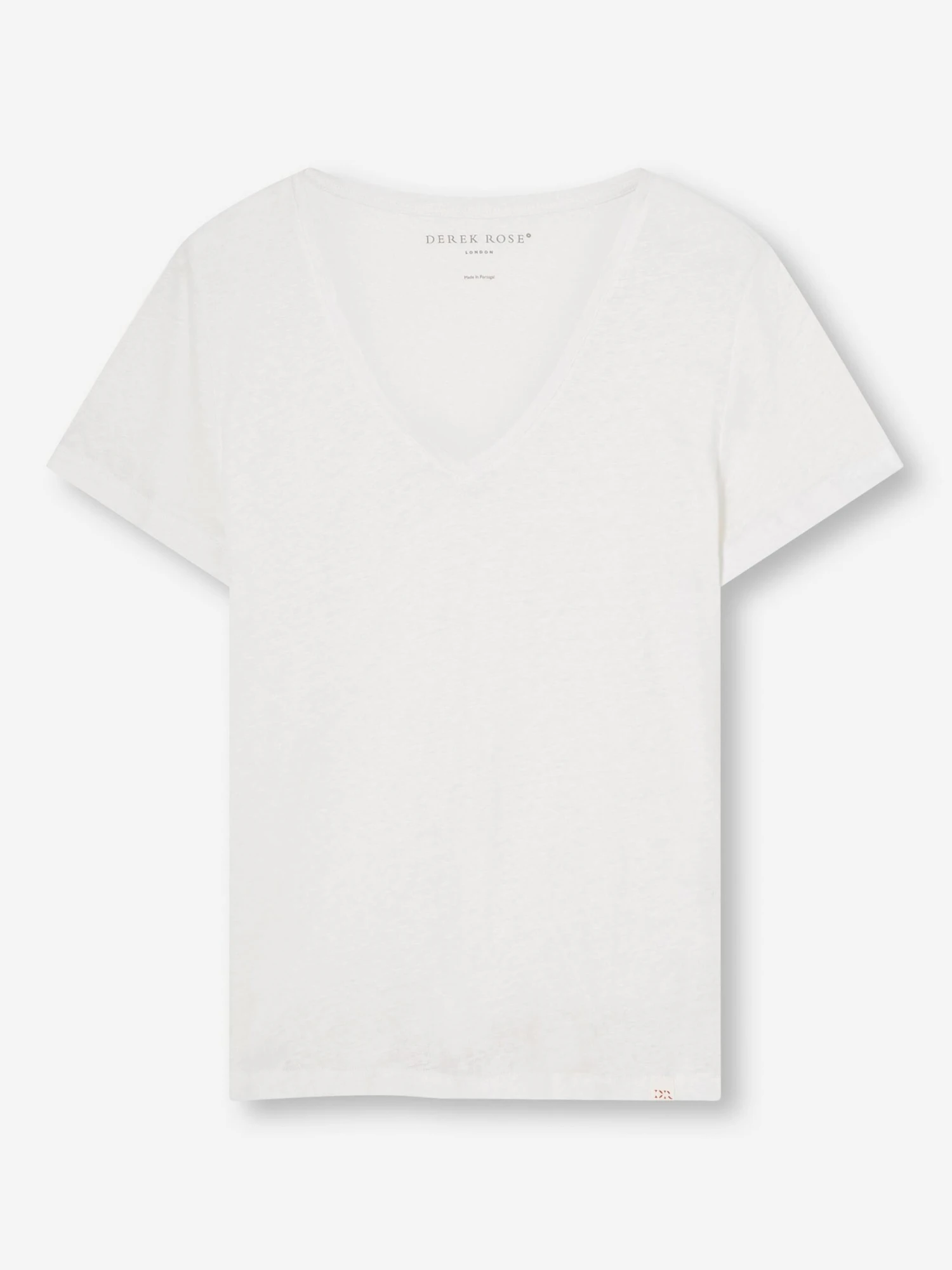 Women's V-Neck T-Shirt Jordan Linen White 4 Women's V-Neck T-Shirt Jordan Linen White - Image 2