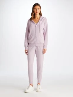 Women's Hoodie Daphne Cashmere Lilac -Derek Rose Shop 1519 DAPH013LIL 1604