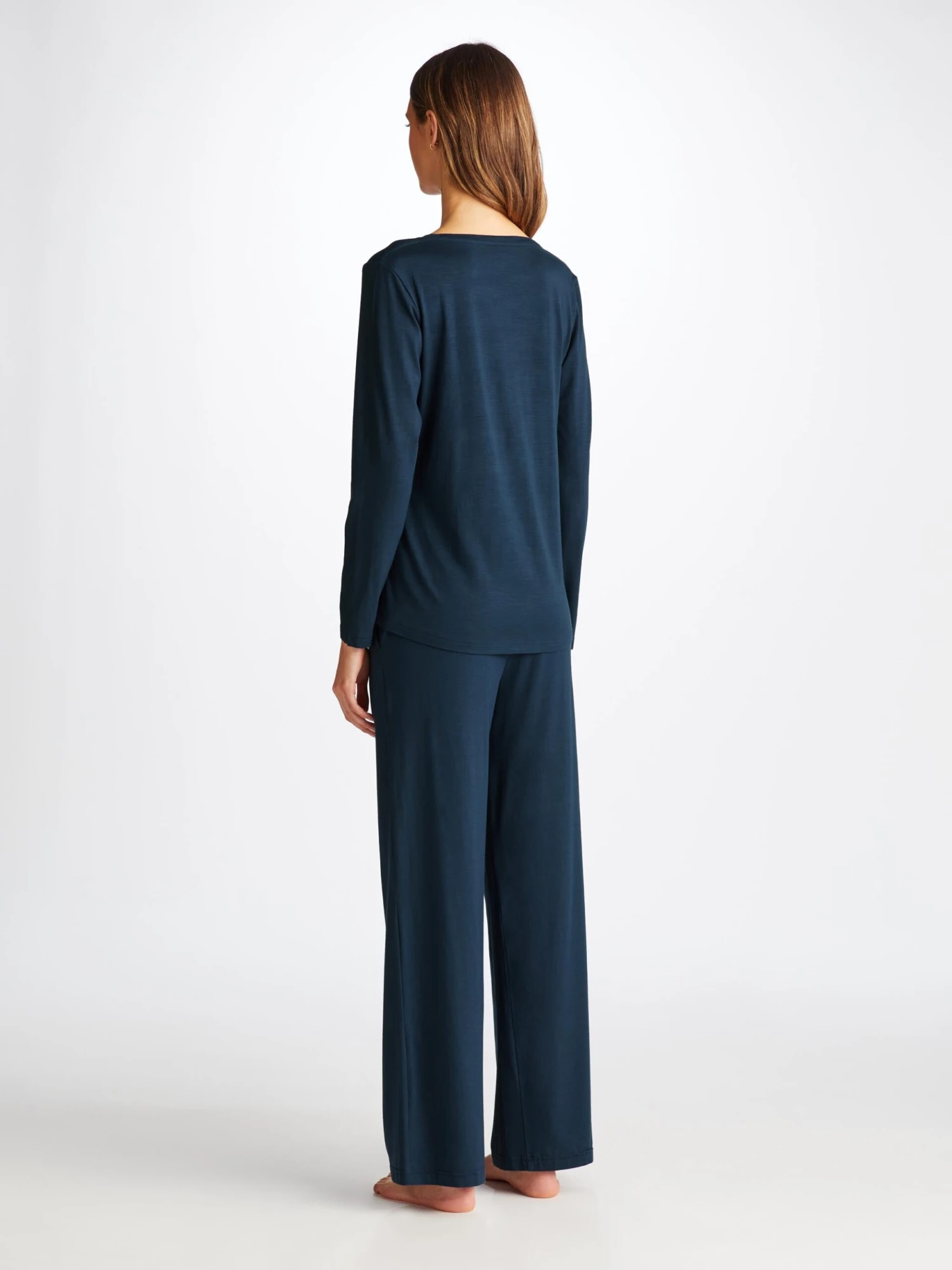 Women's Long Sleeve T-Shirt Lara Micro Modal Stretch Navy 6 Women's Long Sleeve T-Shirt Lara Micro Modal Stretch Navy - Image 4