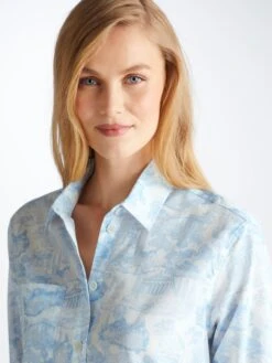 Women's Nightshirt Ledbury 77 Cotton Batiste White -Derek Rose Shop 1523 LEDB077WHI 11650