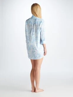 Women's Nightshirt Ledbury 77 Cotton Batiste White -Derek Rose Shop 1523 LEDB077WHI 11695