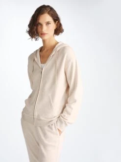 Women's Hoodie Quinn Cotton Modal Cream 9 Women's Hoodie Quinn Cotton Modal Cream -Derek Rose Shop 1524 QUIN001CRE 8075