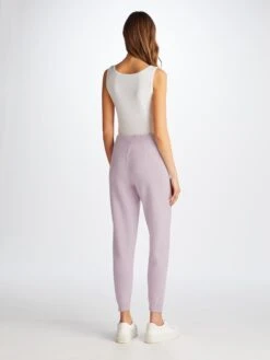 Women's Track Pants Daphne Cashmere Lilac -Derek Rose Shop 1701 DAPH013LIL 1719