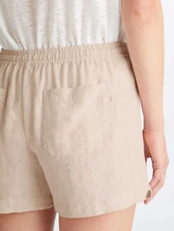 Women's Shorts Vienna Linen Sand -Derek Rose Shop 1703 VIEN001SAN 13173