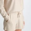 Women's Sweat Shorts Quinn Cotton Modal Oat -Derek Rose Shop 1704 QUIN001CRE 14045