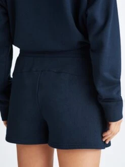 Women's Sweat Shorts Quinn Cotton Modal Navy 15 Women's Sweat Shorts Quinn Cotton Modal Navy -Derek Rose Shop 1704 QUIN001NAV 8824
