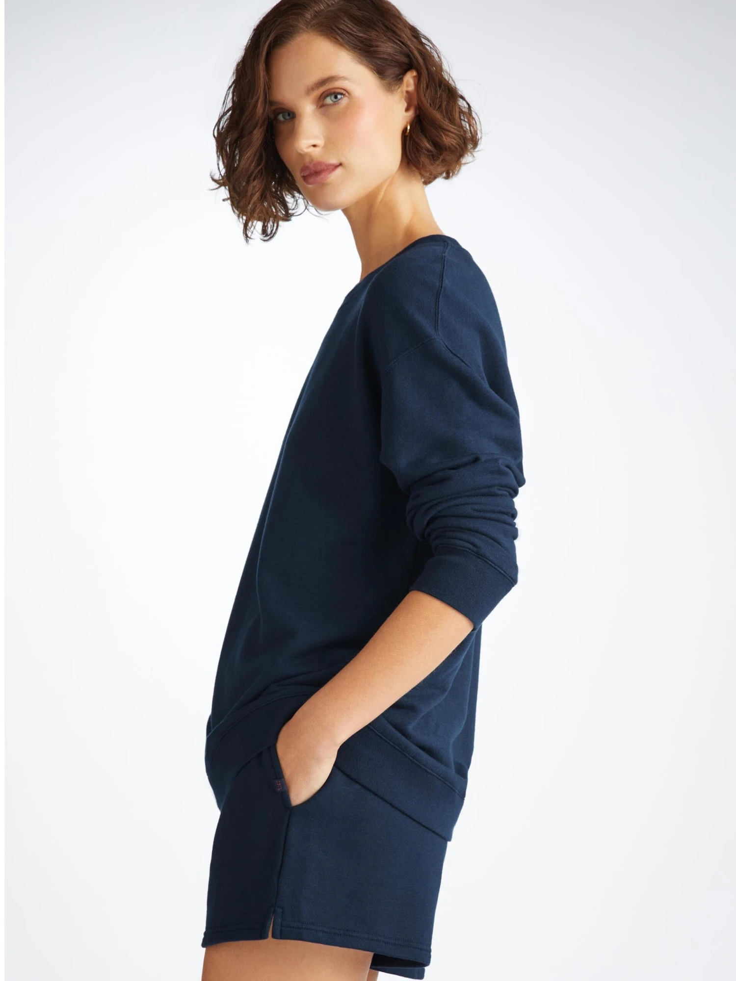 Women's Sweat Shorts Quinn Cotton Modal Navy 3 Women's Sweat Shorts Quinn Cotton Modal Navy