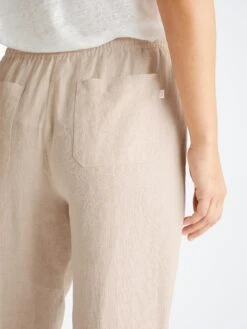 Women's Trousers Vienna Linen Sand -Derek Rose Shop 1705 VIEN001SAN 7550
