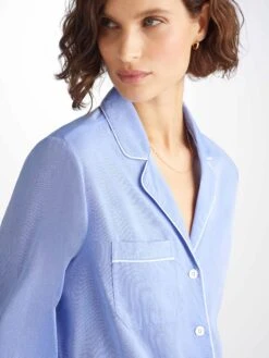 Women's Pyjamas Amalfi Cotton Batiste Blue 15 Women's Pyjamas Amalfi Cotton Batiste Blue -Derek Rose Shop 2012 AMAL001BLU 5560
