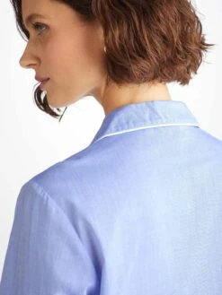 Women's Pyjamas Amalfi Cotton Batiste Blue 14 Women's Pyjamas Amalfi Cotton Batiste Blue -Derek Rose Shop 2012 AMAL001BLU 5572