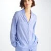 Women's Pyjamas Amalfi Cotton Batiste Blue -Derek Rose Shop 2012 AMAL001BLU 5583