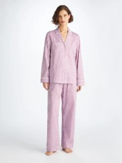 Women's Pyjamas Capri 23 Cotton Batiste Purple 9 Women's Pyjamas Capri 23 Cotton Batiste Purple -Derek Rose Shop 2012 CAPR023PUR 9121
