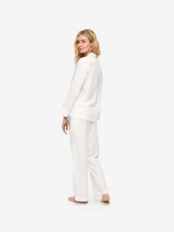 Women's Pyjamas Kate 7 Cotton Jacquard White 14 Women's Pyjamas Kate 7 Cotton Jacquard White -Derek Rose Shop 2012 KATE007WHI 2502
