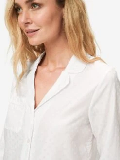 Women's Pyjamas Kate 7 Cotton Jacquard White