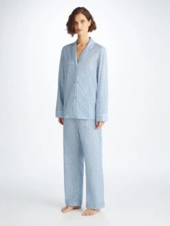 Women's Pyjamas Ledbury 72 Cotton Batiste Blue 9 Women's Pyjamas Ledbury 72 Cotton Batiste Blue -Derek Rose Shop 2012 LEDB072BLU 9227