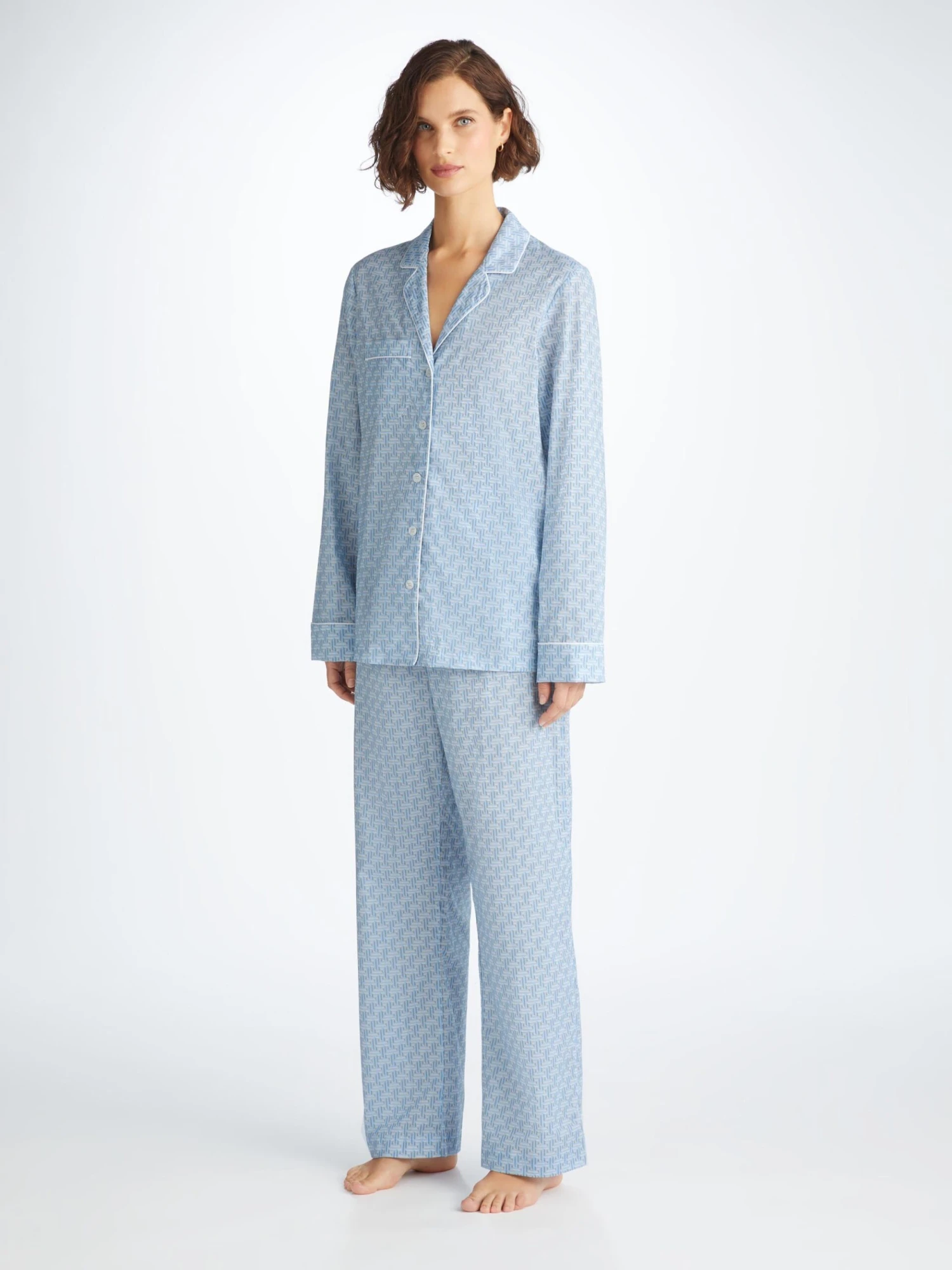 Women's Pyjamas Ledbury 72 Cotton Batiste Blue 5 Women's Pyjamas Ledbury 72 Cotton Batiste Blue - Image 3