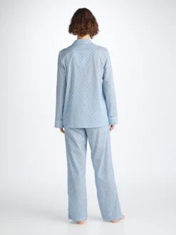 Women's Pyjamas Ledbury 72 Cotton Batiste Blue 10 Women's Pyjamas Ledbury 72 Cotton Batiste Blue -Derek Rose Shop 2012 LEDB072BLU 9243