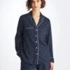 Women's Pyjamas Plaza 60 Cotton Batiste Navy -Derek Rose Shop 2012 PLAZ060NAV 5794