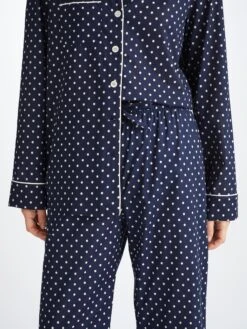 Women's Pyjamas Plaza 60 Cotton Batiste Navy -Derek Rose Shop 2012 PLAZ060NAV 5811