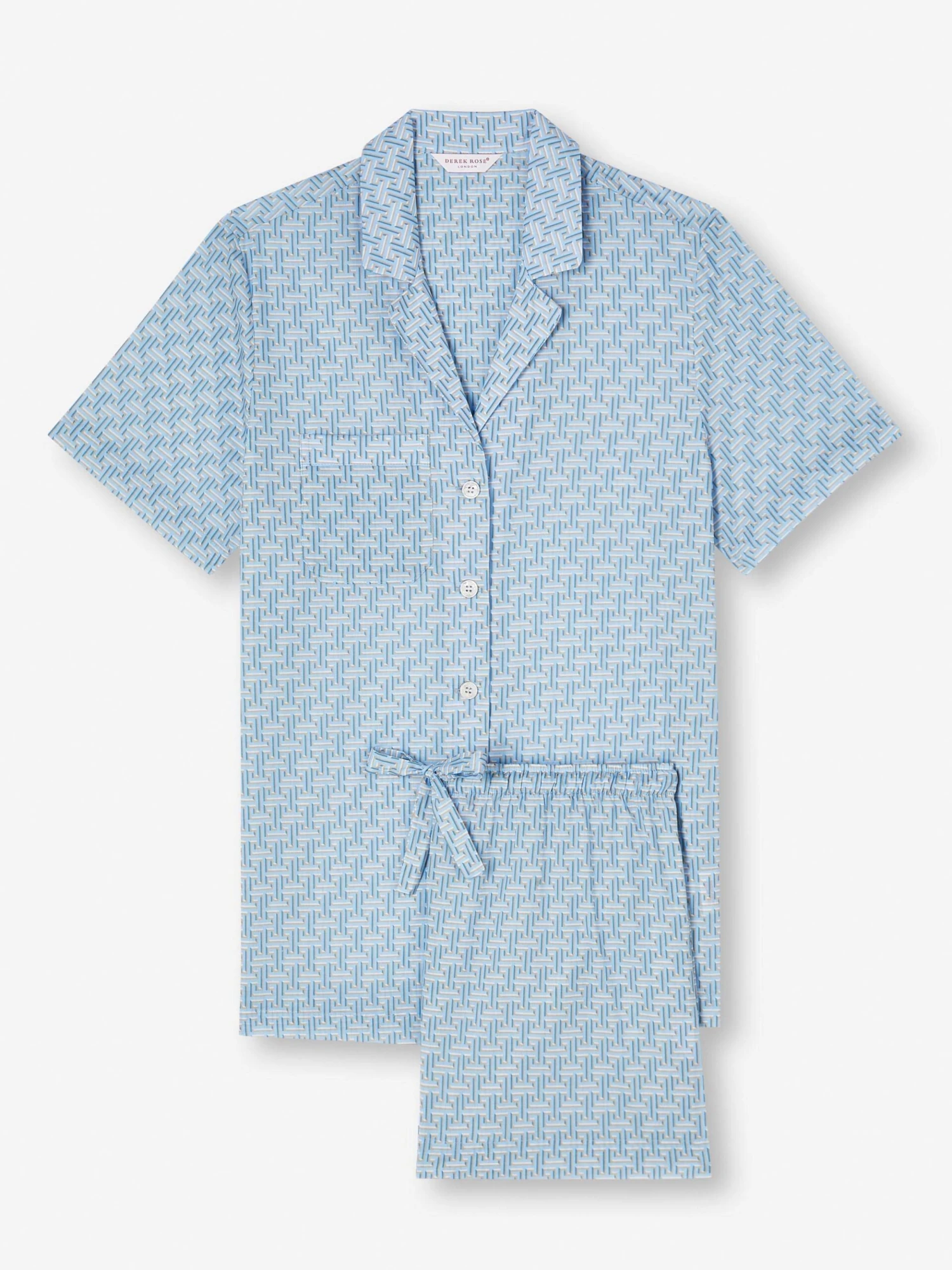 Women's Short Pyjamas Ledbury 72 Cotton Batiste Blue 4 Women's Short Pyjamas Ledbury 72 Cotton Batiste Blue - Image 2