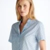 Women's Short Pyjamas Ledbury 72 Cotton Batiste Blue 2 Women's Short Pyjamas Ledbury 72 Cotton Batiste Blue -Derek Rose Shop 2015 LEDB072BLU 11575